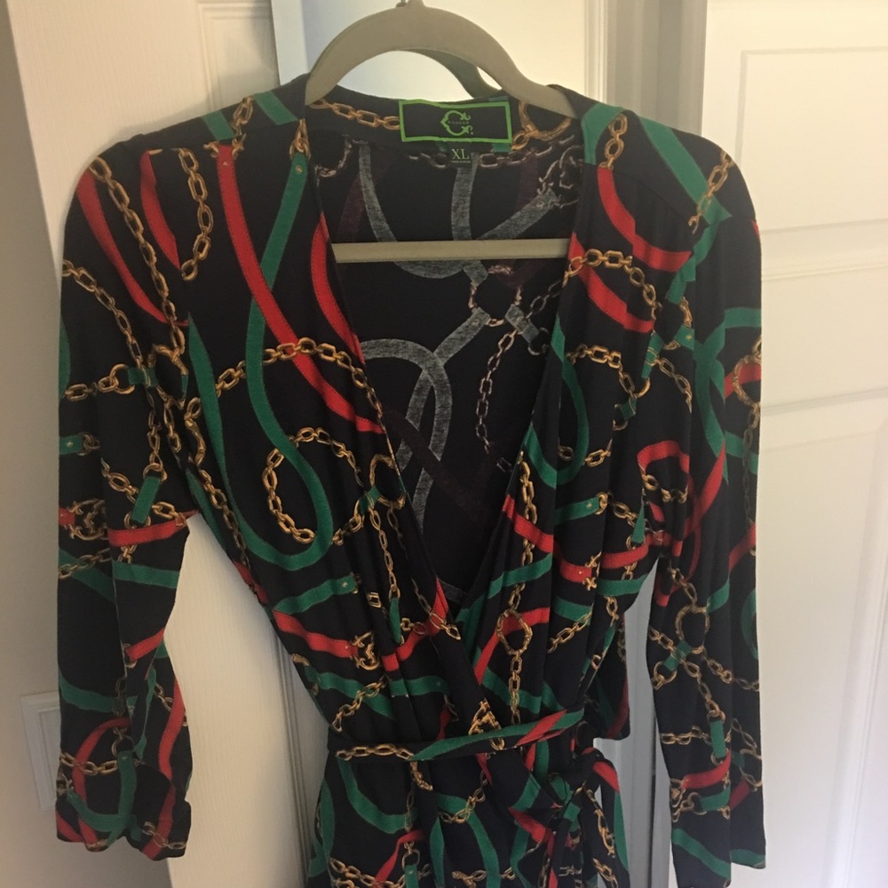 C. Wonder equestrian wrap dress, size xl